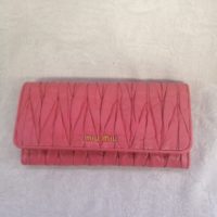 池袋　財布　ソファー、鞄、バッグ、修理、張替、黒ずみ汚れ、クリーニング、色移り、すれ傷　　ピンク　MIUMIU　41